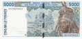 West African States 5000 Francs, 2002